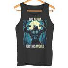 Alpha Male Wolf Grindset Sigma Male Werewolf Meme Tank Top