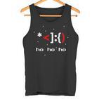 Ascii Santa Claus Face Coder 8Bit Retro Xmas  Tank Top