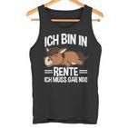 Bin In Rente Ich Muss Gar Nix Pferd Rentner Ruhestand Tank Top