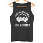 Bitte Nicht Stören Ich Zock Saying For Gamer S Tank Top