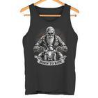 Born To Ride Biker Motorcyclist Slogan Tank Top