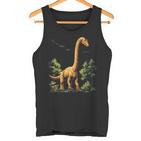 Brachiosaurus Dinosaur Motif Illustration Brachiosaurus Tank Top