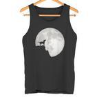 Bull Terrier Dog Portrait Dog Portrait Moon Tank Top