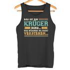 Damen Das Ist Ein Krüger Ding Spruch Für Familie Krüger Mit-Ausschnitt Tank Top