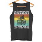 Damen Das Ist Was Ich Tue Ich Lese Buch Ich Trinke Rum & Ich Weiß Dinge Mit-Ausschnitt Tank Top