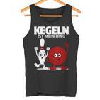 Damen Lustige Kugel & Kegel I Kegeln I Kegeln Ist Mein Ding Mit-Ausschnitt Tank Top