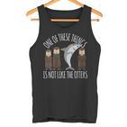 Damen Lustiger Hai Eines Dieser Dinge Ist Nicht Wie Die Otter Mit-Ausschnitt Tank Top