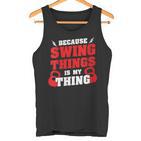 Damen Weil Swing Things Mein Ding Ist Workout Kettlebell Mit-Ausschnitt Tank Top