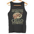 Das Ist Was Ich Mach Ich Spiel Das Cello Und Weiß Dinge Tank Top