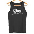 Die Erde Ist Kein Flat 4X4 Rover Über Land Off Road Tank Top