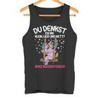 Du Tenkst Ich Bin Klein Liebe Und Nett Unicorn Tank Top