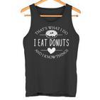 Das Ist Was Ich Essen Donuts Und Weiß Dinge German Tank Top