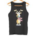 Winter Reindeer I Deer Wild Animal Elk Animal Motif Tank Top