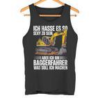 Ich Bin Baggerfahrer Construction Worker Digger Tank Top