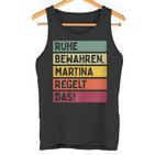 Keeben Martina Regelt Das Saying In Retro Colours Tank Top