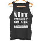 Basic Law Article 1 Die Würde Des Menschen Ist Unantastbar Tank Top