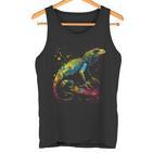 Lizard Lizard Colourful Colour Animal Favourite Animal Fan Tank Top