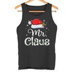 Mr And Mrs Claus Pyjama Santa Tank Top