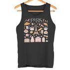 Paris France Souvenir Elegant Parisian Landmarks Aifel Tower Tank Top