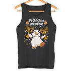 Penguin Hanukkah Menorah Happy Hanukkah Tank Top