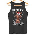 Reindeer Was Out Sold Dachshund Christmas Tank Top