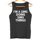 Sims  Last Name Family Tree Birthday Reunion Idea Tank Top