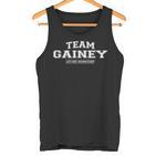 Team Gainey Proud Surname Last Name  Tank Top