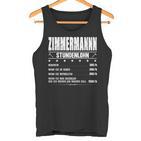 Zimmermann Stundenlohn Zimmermeister Gehalt Carpenter Saying Tank Top