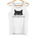 Cat Leute Da Draußen Cat French Language Tank Top