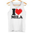 Ich Liebe Mila German Langu Gray Tank Top