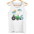 Kinder Geburtstag Traktor 6 Jahre Junge Bauernhof Zahl Tank Top