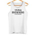 Team Browning Proud Surname Last Name Gray Tank Top