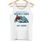 Unterschätze Niemals Einen Alten Mann Auf Skis I Skiing Long-Sleeved Tank Top