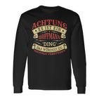 Achtung Es Ist Ein Hoffmann Ding Last Name Plate S Langarmshirts