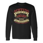 Achtung Es Ist Ein Krüger Ding Last Name Plate Langarmshirts