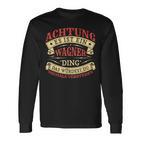 Achtung Es Ist Ein Wagner Ding Last Name Plate S Langarmshirts