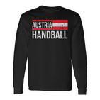 Austria Handball Flag Fan Team Player Jersey Langarmshirts