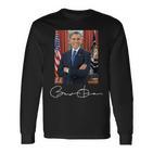 Barack Obama Signature And Portrait Langarmshirts