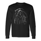 Bin Da Kann Losgehen Saying Humour Grim Reaper Langarmshirts