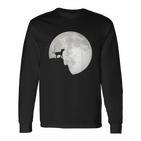 Bull Terrier Dog Portrait Dog Portrait Moon Langarmshirts