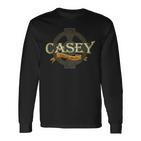 Casey Irischer Nachname Casey Irish Family Name Keltisches Kreuz Langarmshirts