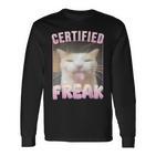 Cat Certified Freak Langarmshirts