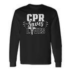 Cpr Rettet Leben Paramedic Emergency Paramedic Profession Langarmshirts