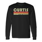 Curtis Nachname Lustiges Retrointage 80Er 90Er Geburtstag Wiedersehen Langarmshirts