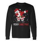 Dabbing Santa Claus Dab Dap Weihnachten Langarmshirts