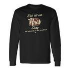 Damen Das Ist Ein Haas Ding Lustiges Familie Haas Mit-Ausschnitt Langarmshirts