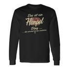 Damen Das Ist Ein Hempel Ding Lustiges Familie Hempel Mit-Ausschnitt Langarmshirts