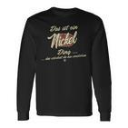 Damen Das Ist Ein Nickel Ding Lustiges Familie Nickel Mit-Ausschnitt Langarmshirts