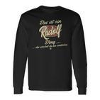 Damen Das Ist Ein Rudolf Ding Lustiges Familie Rudolf Mit-Ausschnitt Langarmshirts