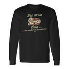 Damen Das Ist Ein Simon Ding Lustiges Familie Simon Mit-Ausschnitt Langarmshirts